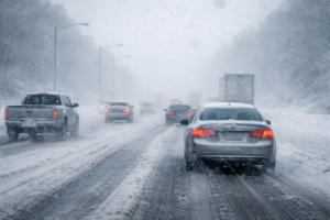 Driving With Limited Visibility: How Winter Weather Leads to Unexpected Violations Like Unsafe Lane Changes
